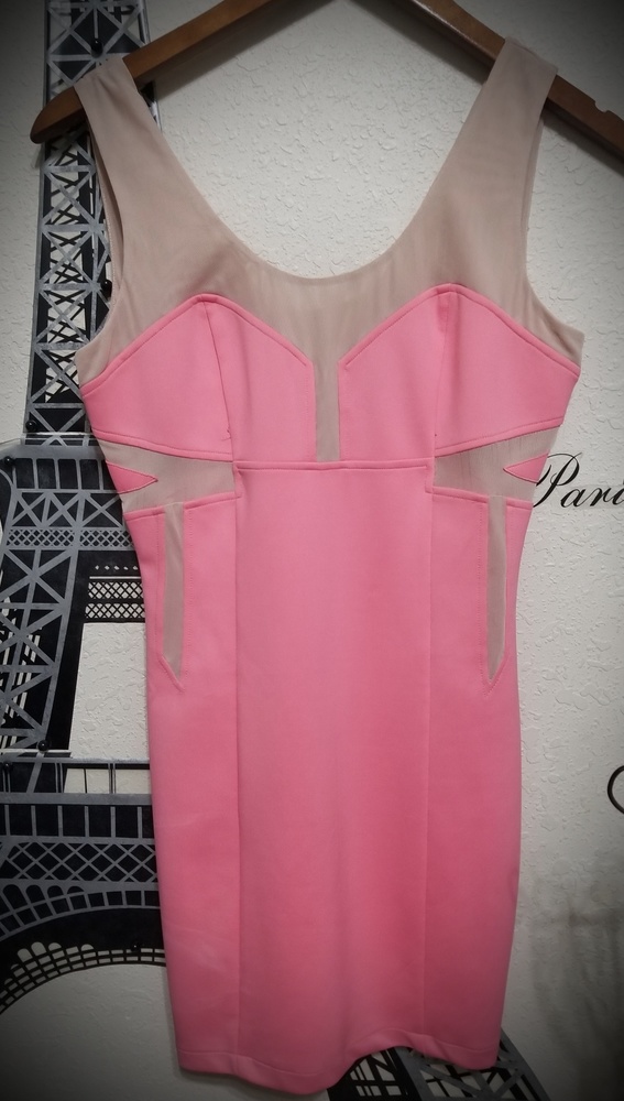 do & be Fitted see through coral dress